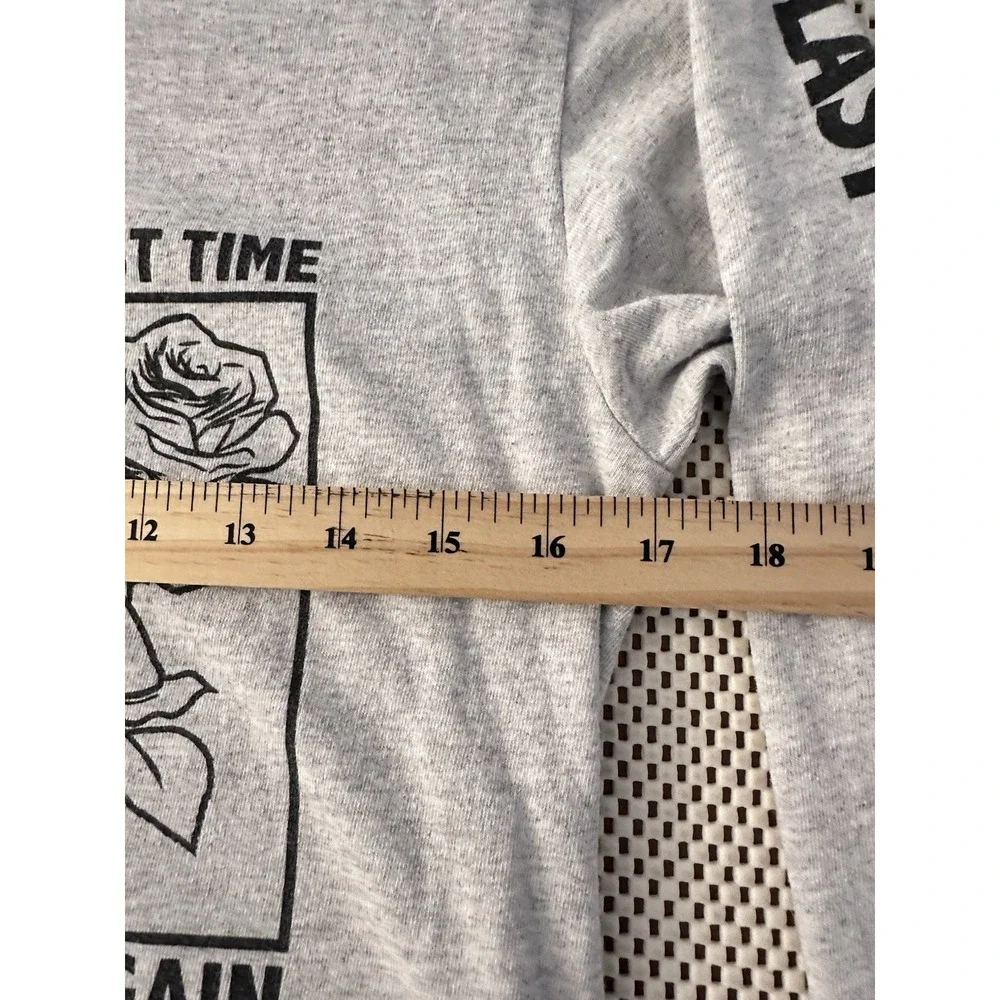 Broken Promises T Shirt Men Size S Grim Reaper Last Time Grey Graphic Roses Love